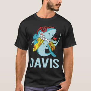 Funny Shark - Davis Name T-Shirt
