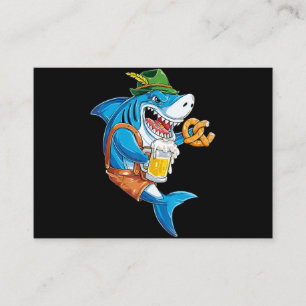 Funny Shark Drink Beer - Crazy Shark Gifts Business Card