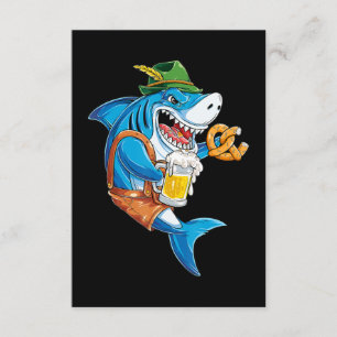 Funny Shark Drink Beer - Crazy Shark Gifts Enclosure Card