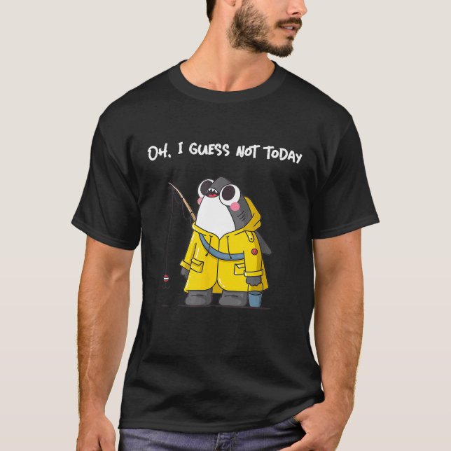 Funny Shark Fishing T-Shirt (Front)