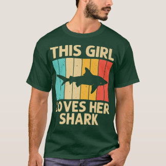 Funny Shark For Girls Kid Hammerhead Tiger Sharks T-Shirt