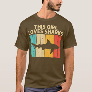 Funny Shark For Girls Kid Hammerhead Tiger Sharks  T-Shirt