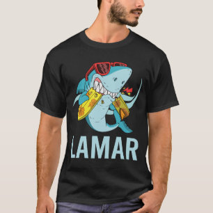 Funny Shark - Lamar Name T-Shirt
