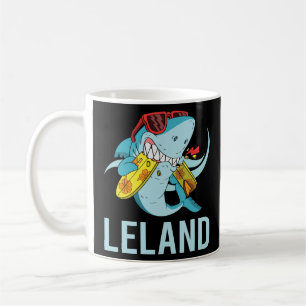 Funny Shark - Leland Name Coffee Mug