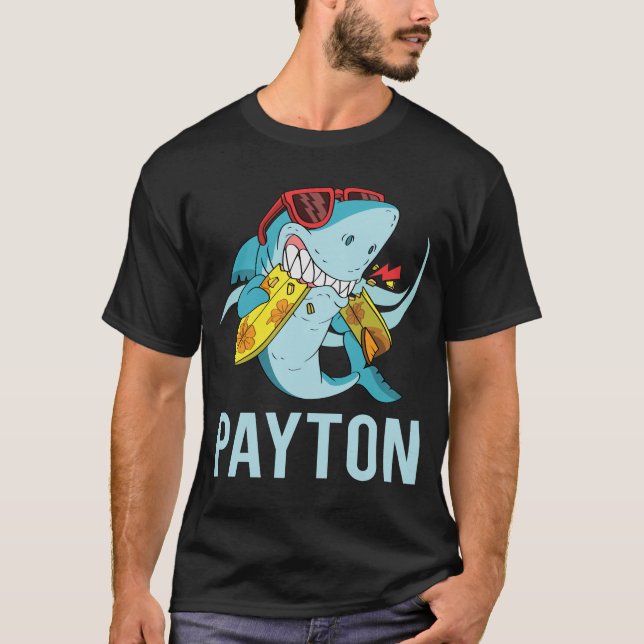 Funny Shark - Payton Name T-Shirt (Front)
