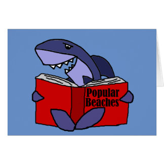 Funny Shark Reading Popular Beaches Book