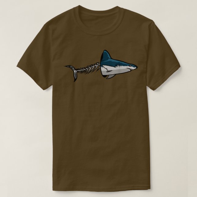 Funny Shark Skeleton T-Shirt (Design Front)