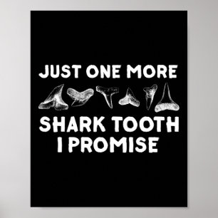 Funny Shark Teeth Design For Men Women Shark Teeth Poster