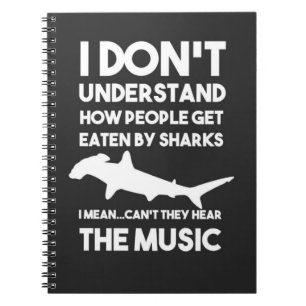 Funny Shark Themed Gifts For Her For Him Humour Notebook