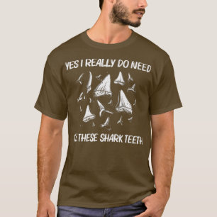 Funny Shark Tooth For Men Women Shark Teeth Fossil T-Shirt