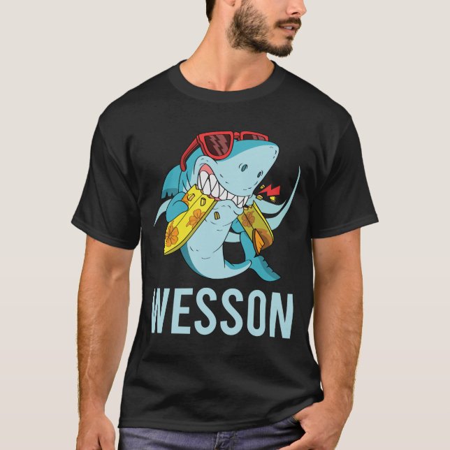 Funny Shark - Wesson Name T-Shirt (Front)