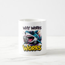 Funny Shark with Calculator Mug – Nerdy Math Humou