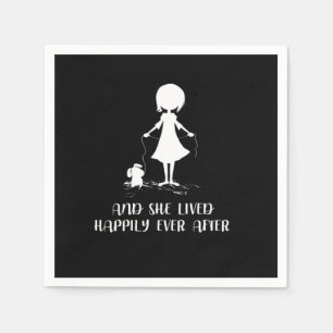 Funny She Lived Happily Ever After Dog Lady Mum Napkin