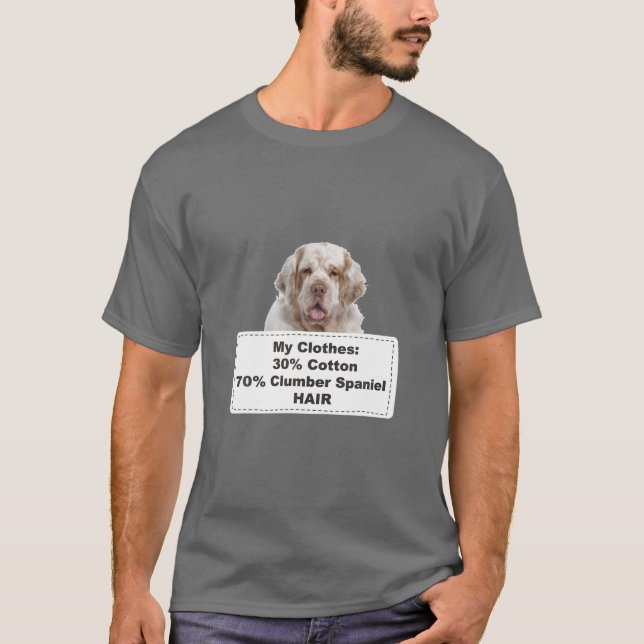 Funny Shedding Dog Clumber Spaniel T-Shirt (Front)