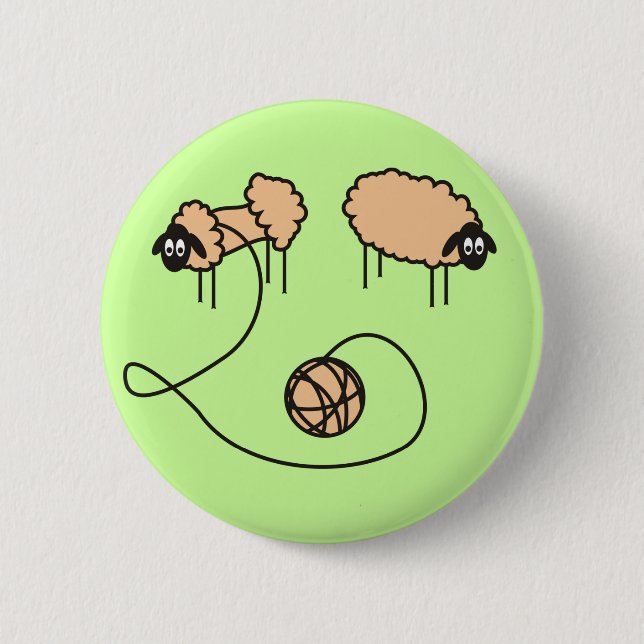 Funny Sheep Button (Front)
