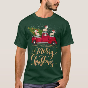 Funny Sheep Driving Christmas Tree Truck Sheep Chr T-Shirt
