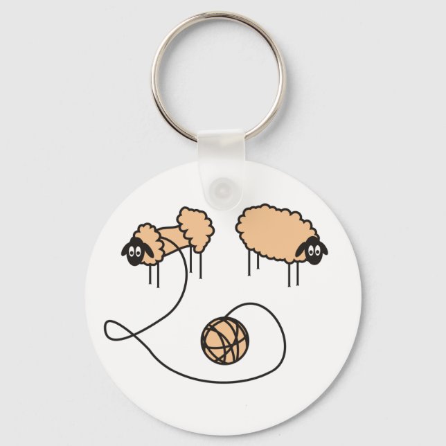 Funny Sheep Keychain (Front)