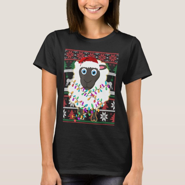Funny Sheep Lover Ugly Christmas Sweater (Front)
