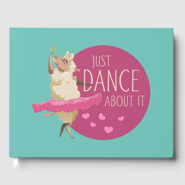 Funny Sheep Message - Just Dance About It 1 Guest Book (Front)