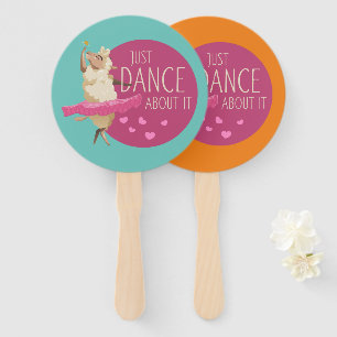 Funny Sheep Message - Just Dance About It 1 Hand Fan