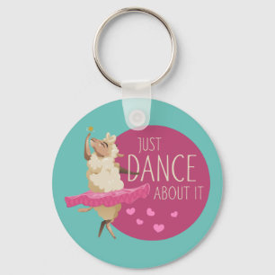 Funny Sheep Message - Just Dance About It 1 Key Ring
