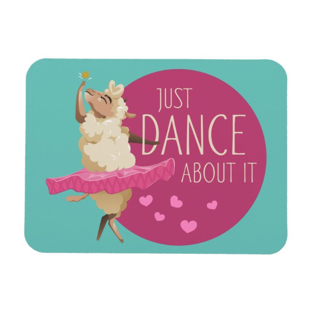 Funny Sheep Message - Just Dance About It 1 Magnet (Horizontal)