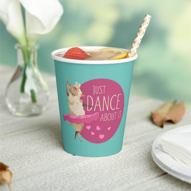 Funny Sheep Message - Just Dance About It 1 Paper Cups (Insitu)