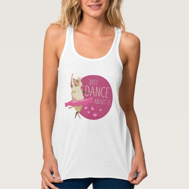 Funny Sheep Message - Just Dance About It 1 Singlet (Front)