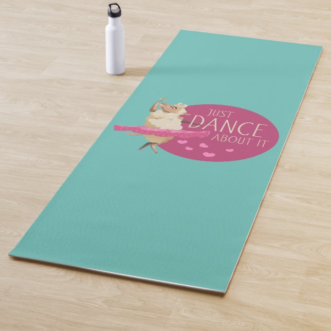 Funny Sheep Message - Just Dance About It 1 Yoga Mat (In Situ)