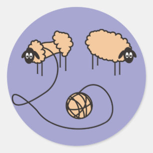 Funny Sheep Template Stickers