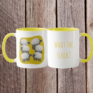 Funny Sheep “What the Flock? Mug
