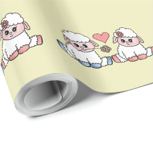 funny sheep wrapping paper