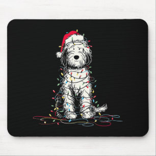 Funny Sheepadoodle Christmas Graphics Dog Lights L Mouse Pad