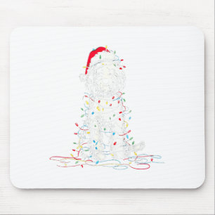 Funny Sheepadoodle Christmas Graphics Dog Lights L Mouse Pad