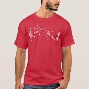 Funny Sheet Music StickFigure Music Notes Engarde T-Shirt