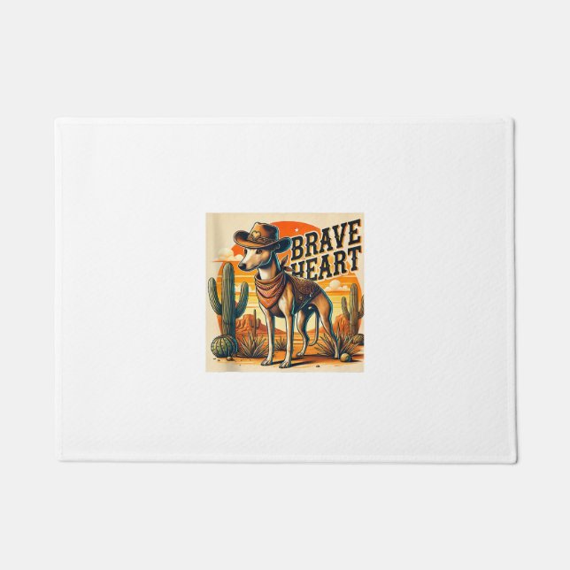 Funny Sheriff Dog Shirt Greyhound Whippet Dog Mum  Doormat (Front)