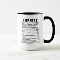 Funny Sheriff Nutrition Facts Officer Gift