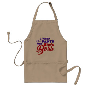 Funny She's the BOSS Typography Standard Apron