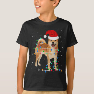 Funny Shiba Inu Christmas Light Gifts Xmas T-Shirt
