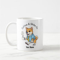 Funny  Shiba Inu Dog Business Suit Coffee 