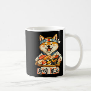 Funny shiba inu dog eating sushi japanese food coffee mug