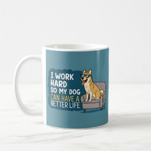 Funny Shiba Inu Dog Quote Couch Illustration Coffee Mug