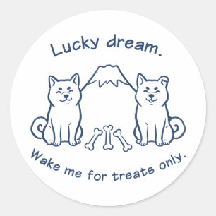 Funny Shiba Inu Lucky Dream Mt Fuji Sticker