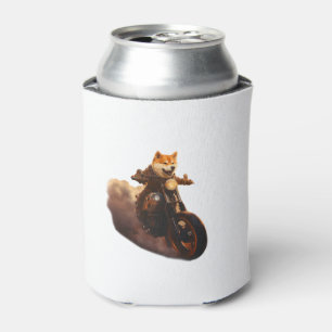 Funny , Shiba Inu, Motorcycle, Dog, Puppet, Men's, Can Cooler