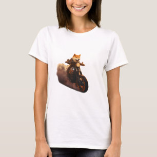 Funny , Shiba Inu, Motorcycle, Dog, Puppet, Men's, T-Shirt