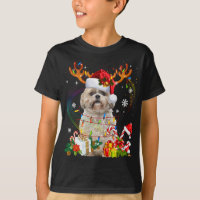 Funny Shih Tzu Christmas Reindeer Christmas Lights