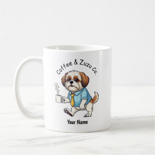 Funny Shih Tzu Dog Business Suit Coffee Mug