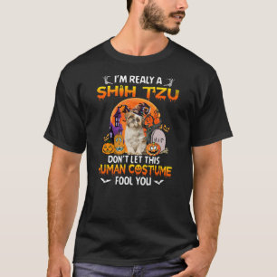 Funny Shih Tzu Dog Halloween Costume for Men Women T-Shirt