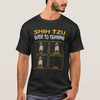 Funny Shih Tzu Guide To Training Dog Trainer Obedi T-Shirt
