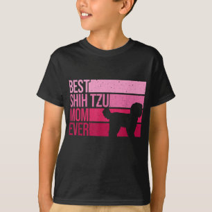 Funny Shih Tzu Mum Art For Women Girl Mother's Day T-Shirt